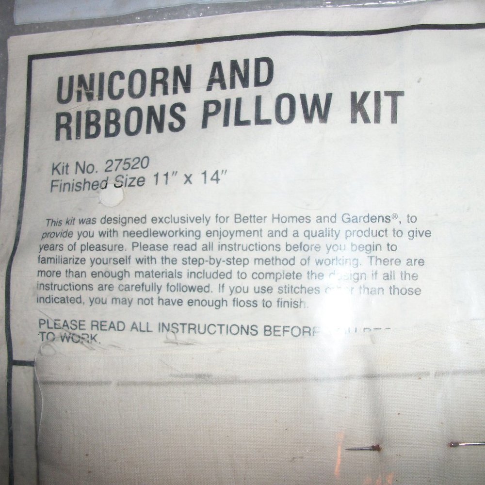 KAPPIE Unicorn & Ribbon Pillow Kit #28520 NEW - Picture 8 of 9